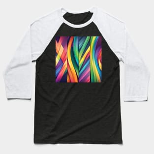 Three-dimensional colorful lines Baseball T-Shirt